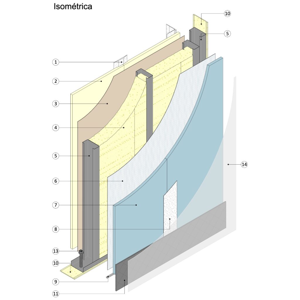 EX60-SCV41 MURO PERIMETRAL Muro Perimetral Seco - Exterior